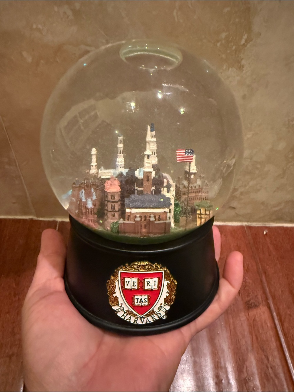 HARVARD UNIVERSITY MUSICAL SNOW GLOBE WATER GLOBE